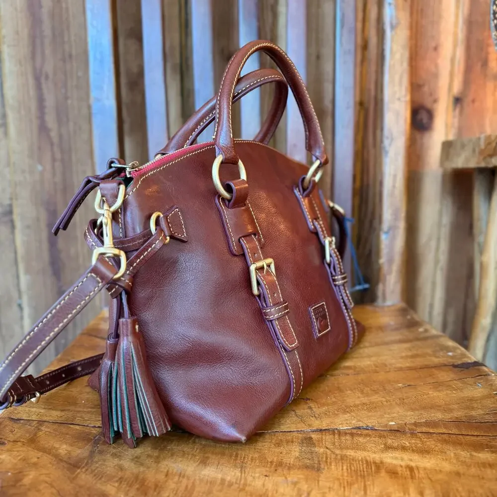 Dooney & Bourke Florentine Bristol Satchel – Chestnut Vacchetta Leather